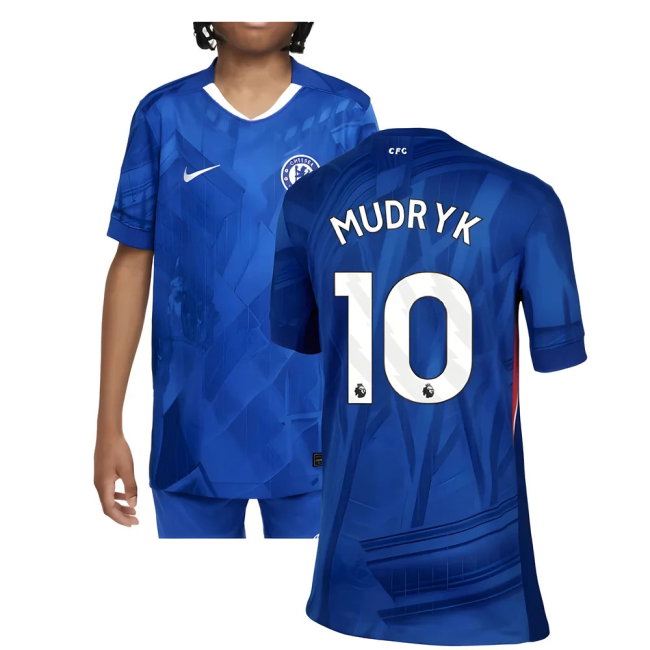2025-2026 Chelsea Home Shirt (Kids) (Mudryk 10)-SoccerKits Hub | Buy Soccer Jerseys Online